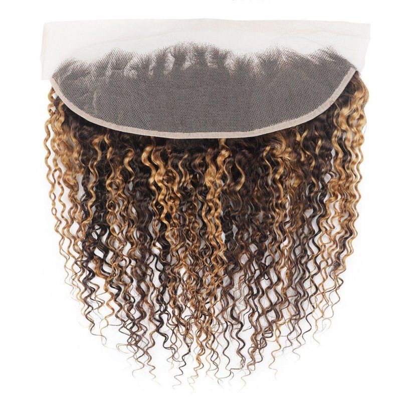 Best Quality Piano Hair Color 4/27 Highlight Wig Curly Wigs Human Hair Lace Front Unprocessed Raw Remy Lace Frontal Wig
