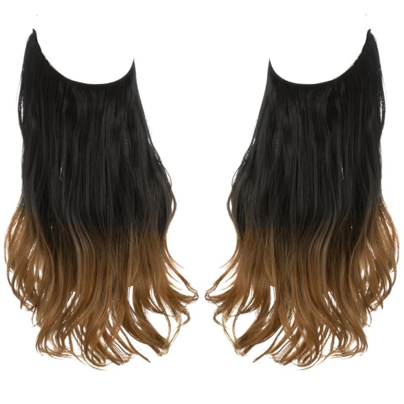 Natural Synthetic Hair Extensions Wavy False Hair Piece