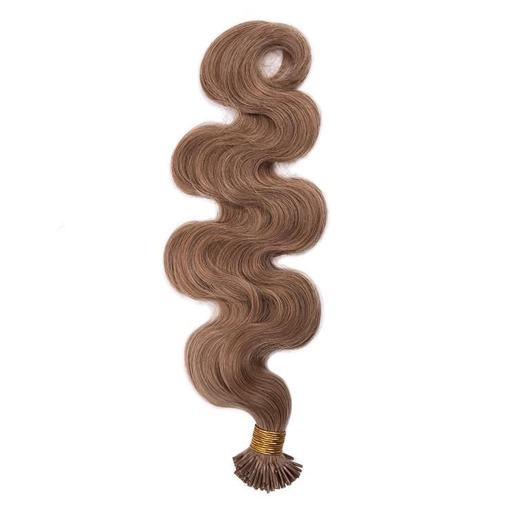 100% Cuticle Aligned Brazilian Human Hair Body Wave I-Tip Human Hair Extensions