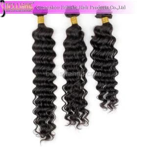 Wholesale Virgin Human Hair Weft Deep Wave Remy Hair Weaving