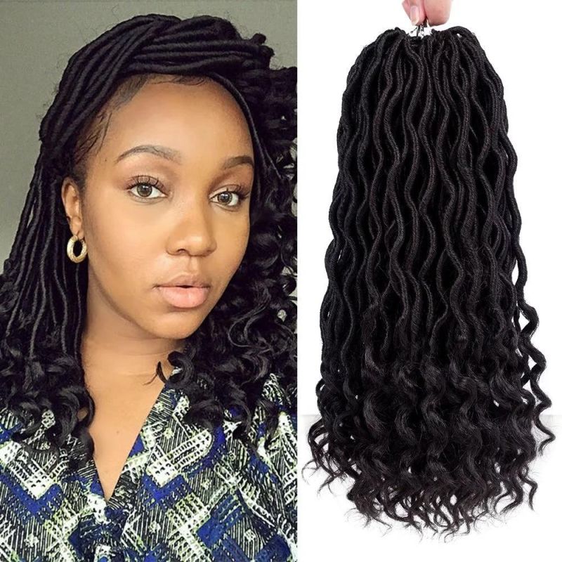 Brazilian Body Wave Faux Locs Crochet Human Hair Periwig