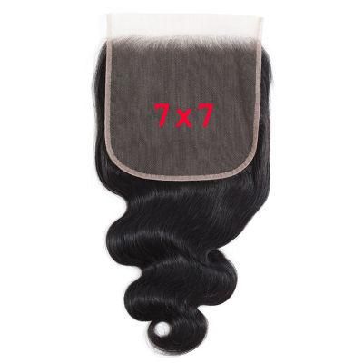 Kbeth Body Wave Human Hair Toupees for Wife Gift 14inch Closures Indian 100% Virgin Remy Square Sexy Women 7X7 Lace Big Lace Frontal Toupees