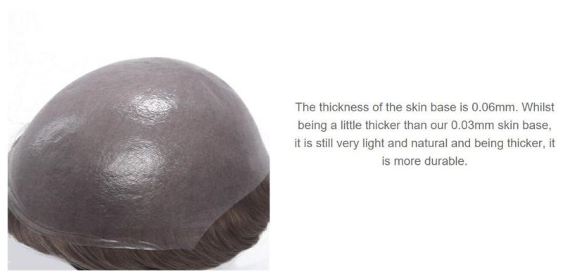 Invisible Hairline Thin Skin Toupee for Men