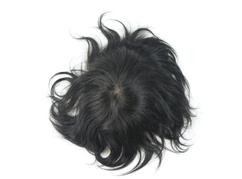 Instant Delivery Mono Front Lace Natural Human Hair Men Toupee