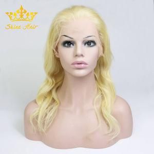 100% Human Virgin Hair Full Lace Wig of #613 Blonde with Natural Hairline