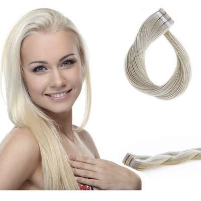 2.5g/PC Tape Human Hair Extensions Remy Hair for Woman Salon Skin Weft Tape on European Hair Straight Adhestive Extensions 24&quot;26&quot;