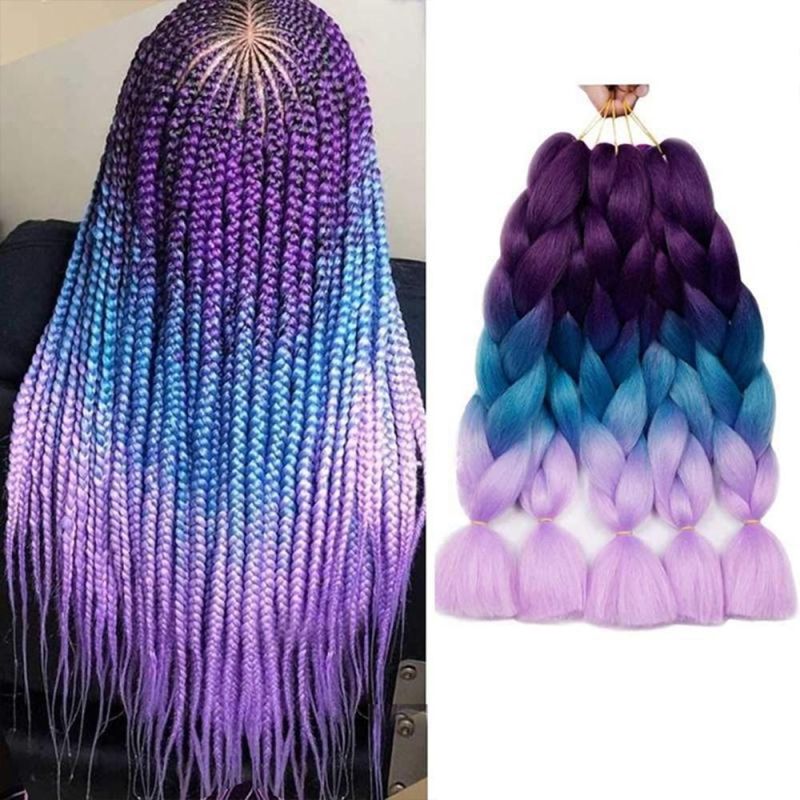 Kbeth Braid Synthetic Hair Extension for American Black Woman 2021 Fashion Jumbo Braids Hair Extensions for Braiding Ready to Ship