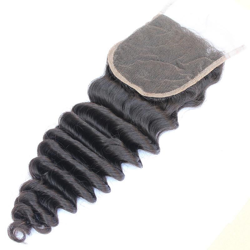 Kbeth Deep Wave 4*4 Transparent Lace 14 Inch Closure Cheap Price Toupees From China Xuchang Factory Wholesale Price