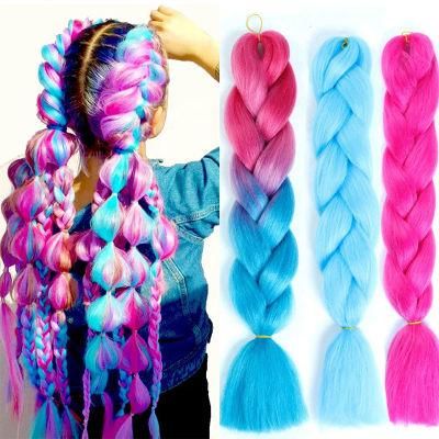 Kbeth Wholesale Synthetic Hair Super Jumbo Hair Braids Synthetic Yaki Texture Ombre Jumbo Braiding Hair Extensions for Woman Ready to Ship