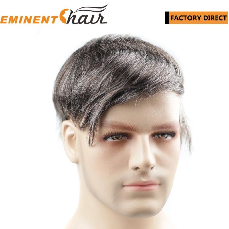 Scallop Front Human Hair Men′s Lace Toupee