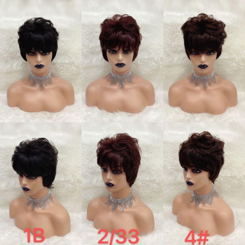 Wholesale Human Hair Lace Front Brazilian Pixie Curly Wig