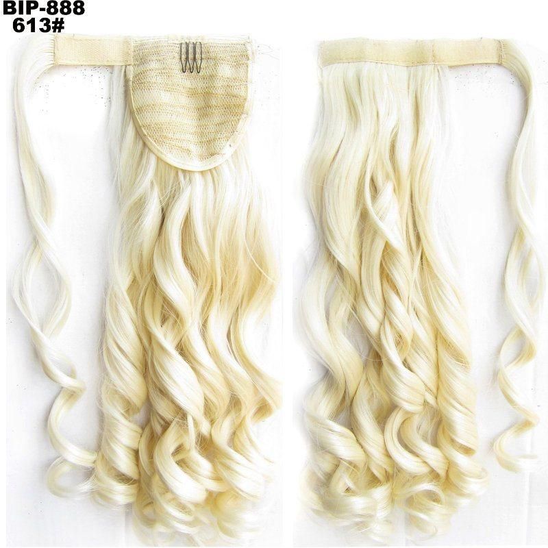 Body Wavy Synthetic Magic Paste Ponytail Clip in Hair Extension