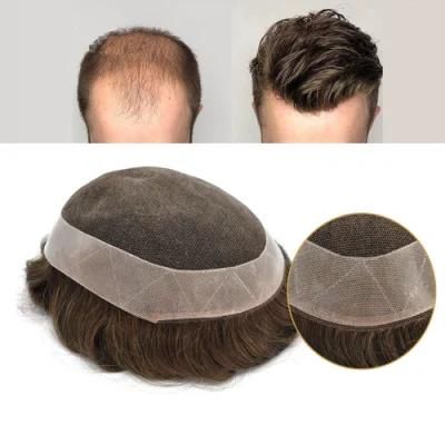 Kbeth Handsome Full Lace Hair Toupees Black Brown Human Hair Custom Wigs Natural Men Lace Wig for White Man Made in China