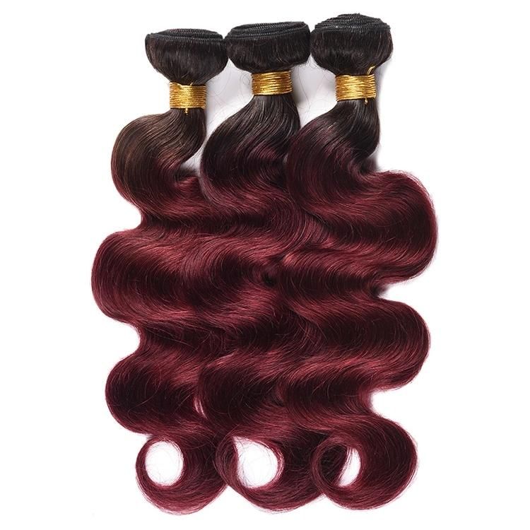 Body Wavy 100% Brazilian Hair Bundles Wholesale Hair Extensions #T1b/99j