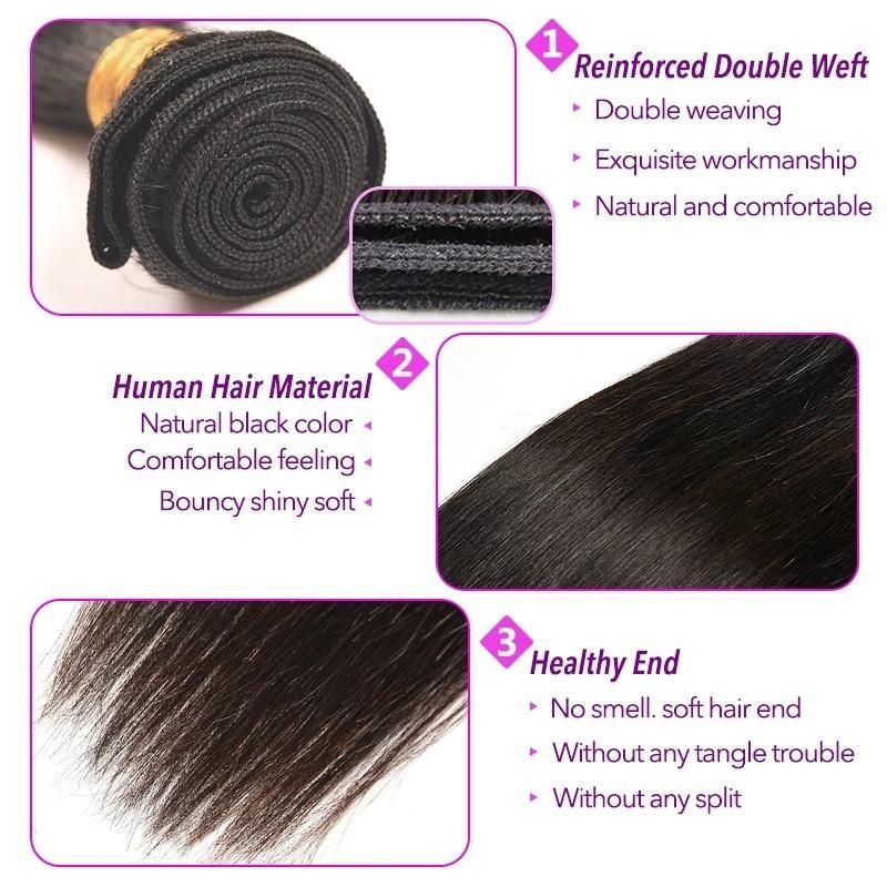 Water Wave, Deep Wave, Deep Curly, Straight Hair Bundles Hair 12A Remy Hair Bundle Colors Drawn Human Hair for Women 10-30"