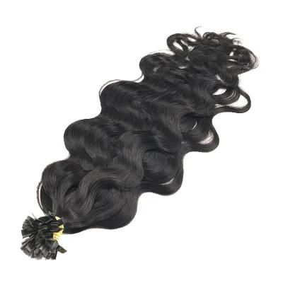Best Price Wholesale Natural Pure Color Brown Body Wave Indian Flat Tip Hair