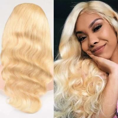 Blonde 613 Brazilian Body Wave Lace Front Wig Human Hair Wigs for Black Women Pre Plucked with Baby Hair 14 Inches