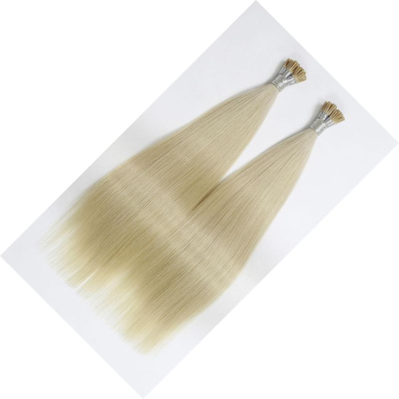 Cheap 613 Blonde Color Brazilian Straight Remy Human Hair Bundles I-Tip Extensions