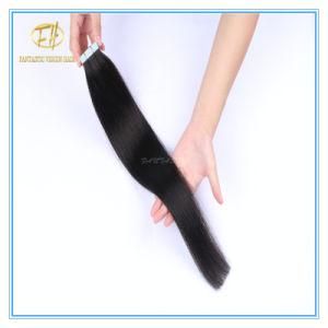 Customized Color High Quality #1b Natural Black Double Drawn Tape Hairs Extension Hairs with Factory Price Ex-047