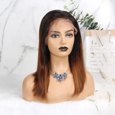 #4/613 Honey Blonde Bob Wig Straight Lace Wig Peruvian Human Hair Lace Front Human Hair Wigs with Transparent Lace Pre Plucked