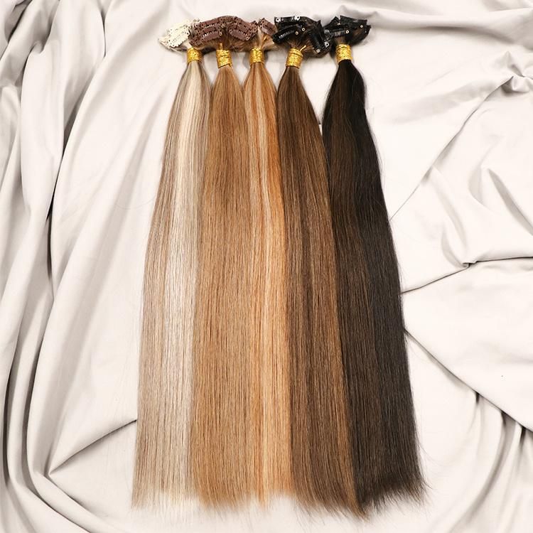 12A Raw Remy Cuticle Human Hair Clip in Hair Extension #60A