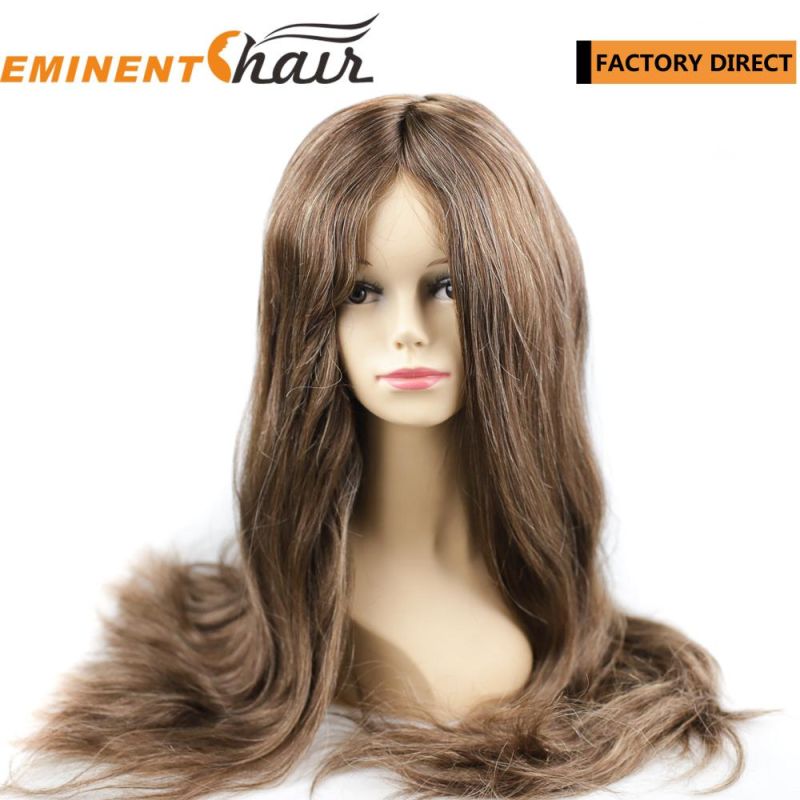 Mongolian Hair Long Hair Mono Women Full Cap Hair Replacement