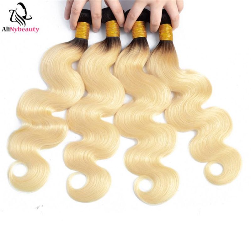 Wholesale T1b/613 Body Wave Virgin Brazilian Hair Bundles