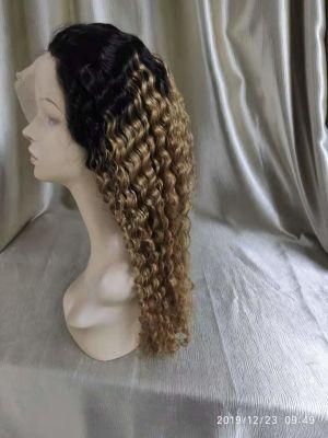 Raw Virgin Brazilian Hair Blonde Ormre Color Human Hair Lace Wig