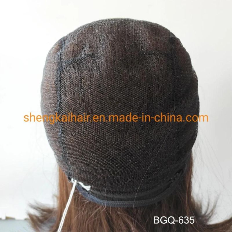 Wholesale Human Hair Synthetic Hair Mixed Handtied Synthetic Hair Wig