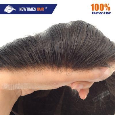 Swiss Lace 100% Human Hair Men&prime;s Toupee