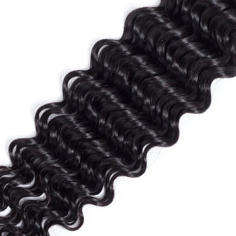 Deep Wave Peruvian Virgin Hair 100% Weave Human Hair Bundles Unprocessed Hair Extension Natural Color