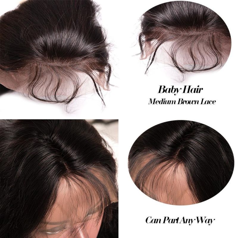 Alinybeauty 100% Indian Body Wave Human Hair Full Lace Wig