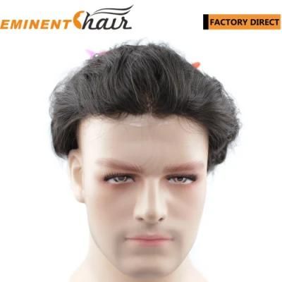 Custom Made Men&prime;s Indian Hair Skin Hairpiece