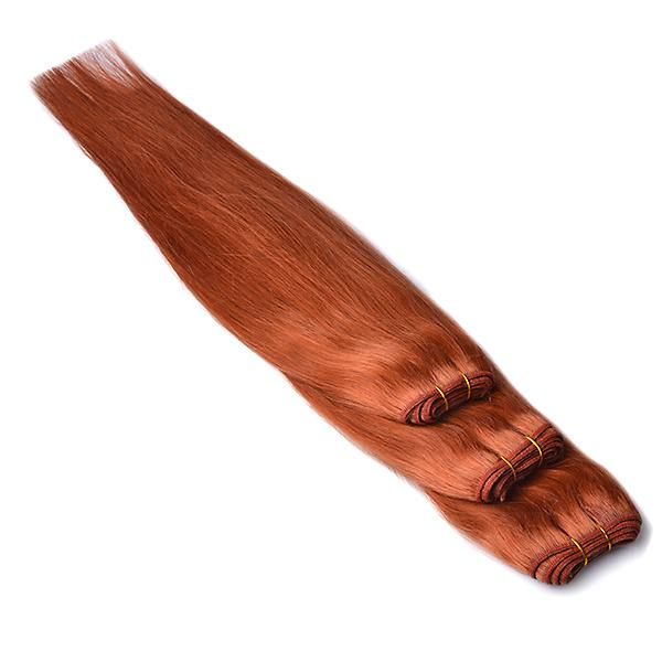 1PC Remy Hair Weaves Straight 100grams Indian Human Hair Weaving Double Wefted Black Brown Blonde Weft Hair 18" 20" 22" 24"