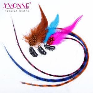 Feather Hair Extension, Synthetic Clip in Hair Extension