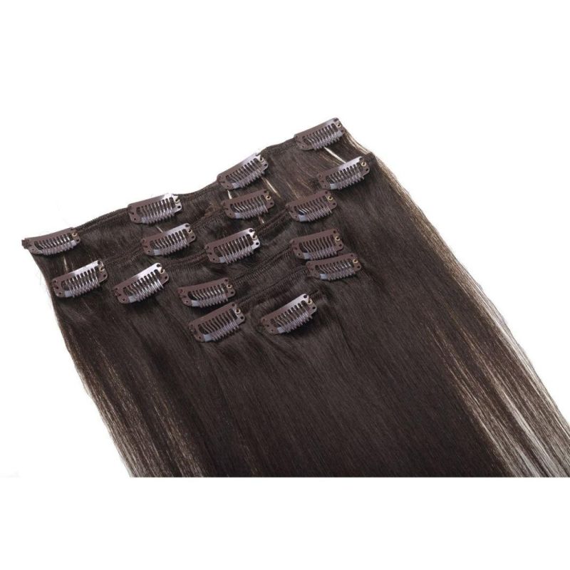 100% Virgin Hair Brazilian Hair Extension Clip in Human Hair Extension 22inch Virgin Hair Extension (AV-CH70-22-2)