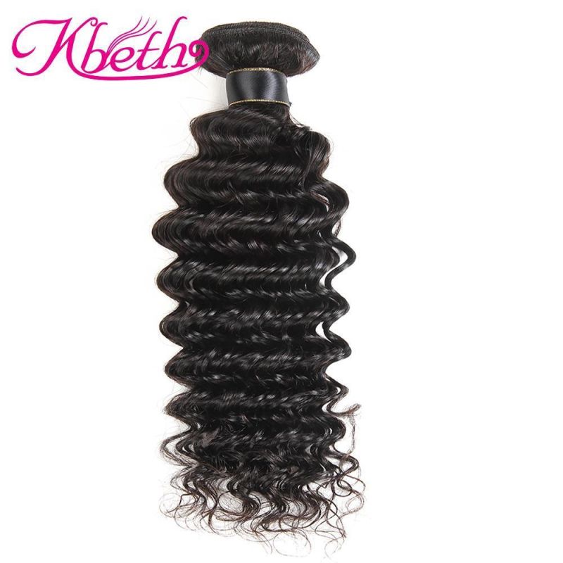 Kbeth Human Hair Extension 100% Real Natural Virgin Brazilian Ready to Ship Hair Weft Human Deep Curly Hair Bundles