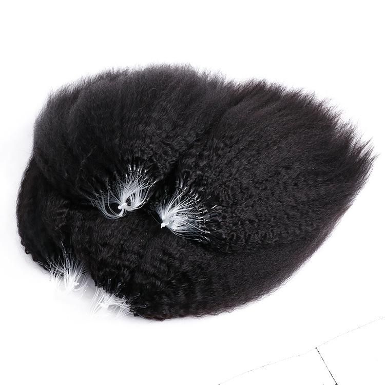 Wholesale Micro Rings Remy Virgin Human Hair Kinky Straight Micro Ring Hair Extension