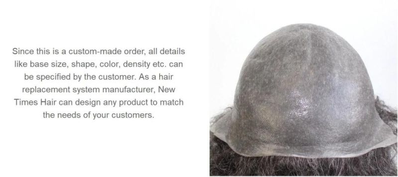 Custom Luxury Men′s Super Thin Skin Base Invisible Wigs