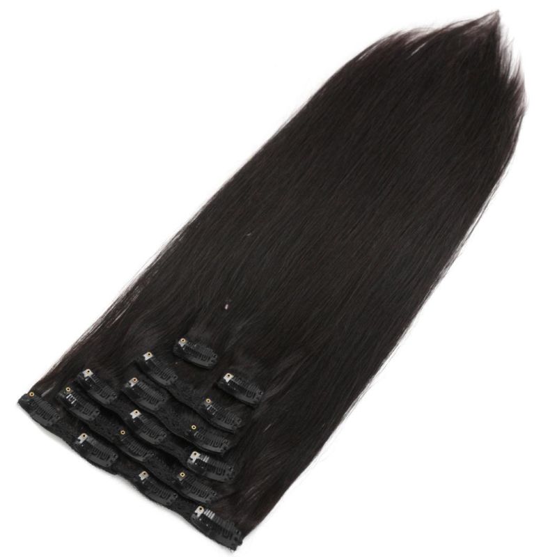 2020 New Arrival Straight Hair Highlight Ombre Color Clip in Human Hair Extensions