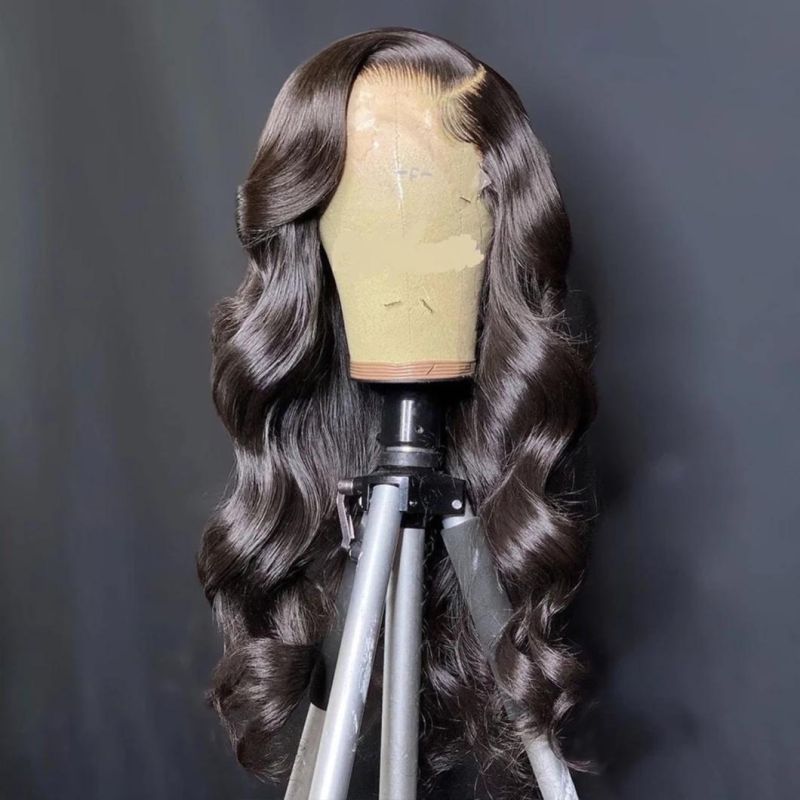 Body Wave 13X4 Lace Front Human Hair Wigs Loose Glueless Frontal Brazilian Virgin Hair 150% Density Nature Color for Black Women 30 Inches