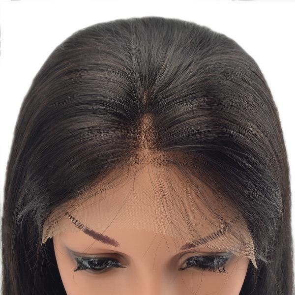 Glueless Lace Front Ladies High Quality Straight Black Women Hair Systems