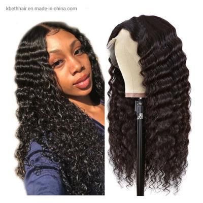 Kbeth Deep Wave 100% Indian Human Hair Wholesale Swiss Lace 13*4 Frontal Wig Unprocessed Raw Indian Hair Lace Front Human Hair Wigs