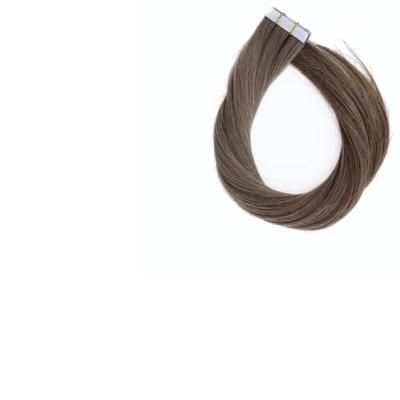 Hair for Salon Human Tape in Hair Extensions 100g/Pack 40PCS Straight Seamless Skin Weft (22inches Color 8 Light Brown)