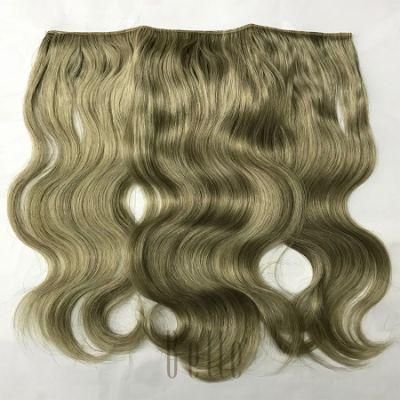 100% Virgin Hair Human Hair Halo Hairpiece Extension