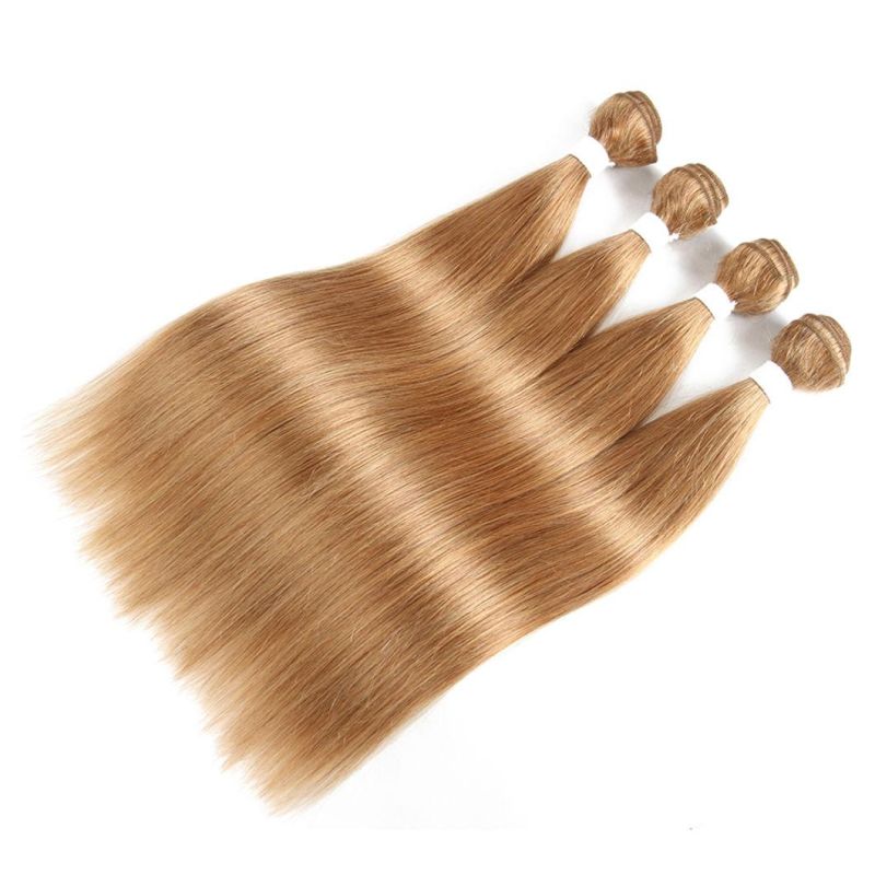 Brazilian Straight Hair Bundles Burgundy Red Blonde 27 Brown Color Remy Human Hair Weaving Bundles Extensions
