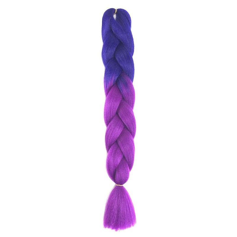 Kbeth Free Shipping High Quality 24in Ombre Braiding Hair Raw Material Soft Jumbo Long Wine Braids Purple Red Synthetic Braiding Hair Extension in Stock