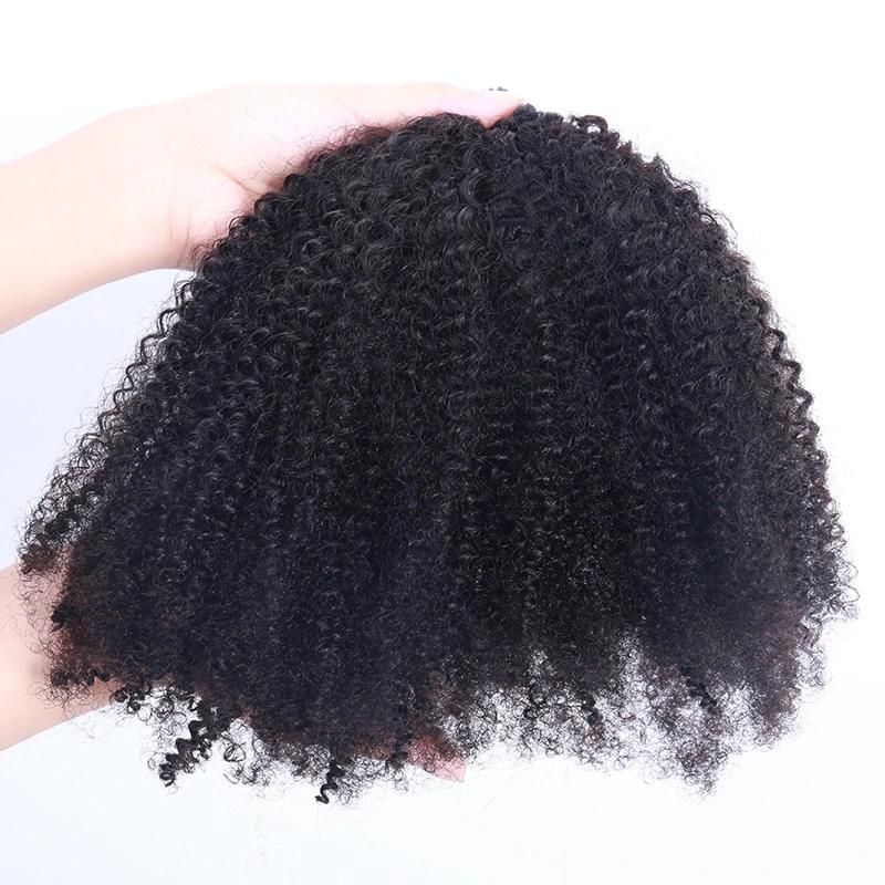 26inch 1PCS/Lot of Afro Kinky Curly Human Hair 4b 4c I Tip Microlinks Brazilian Virgin Hair Extensions Hair Bulk Natural Black Color for Women