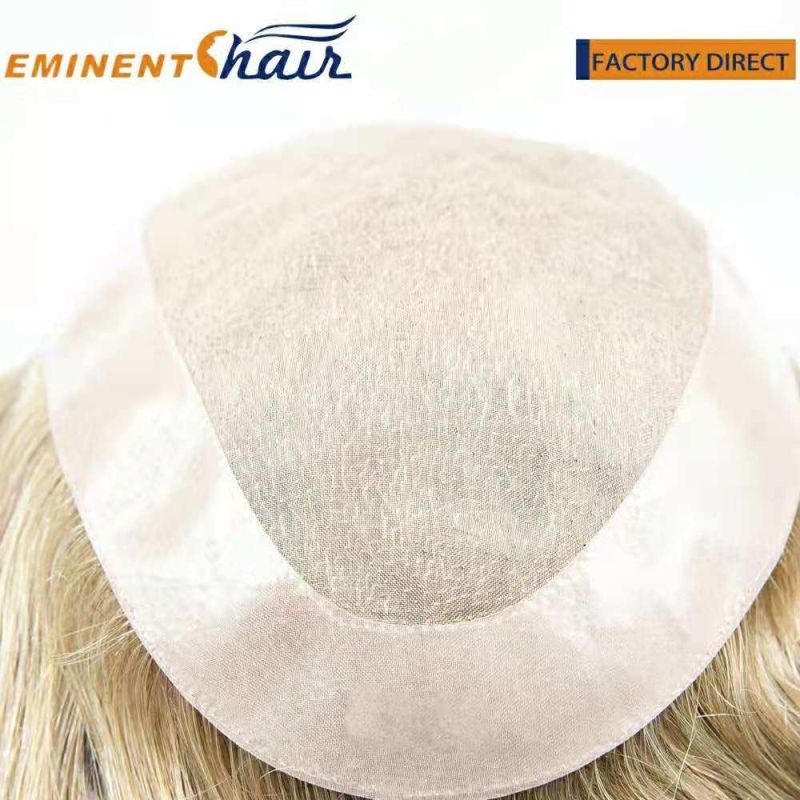 Factory Direct Mono Human Hair Toupee for Men