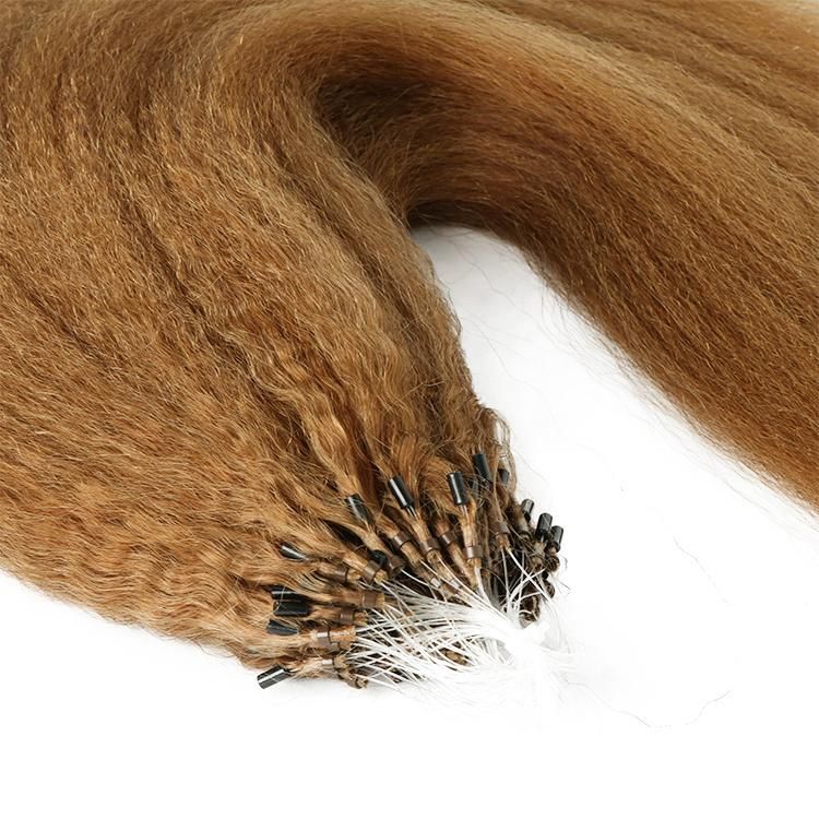 Micro Links 12A Remy Virgin Human Hair Kinky Straight Micro Ring Hair Extension